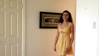 Guy gives cunnilingus and masturbates the teen