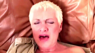 Flirtatious grandma likes to swallow a young throbbing cock