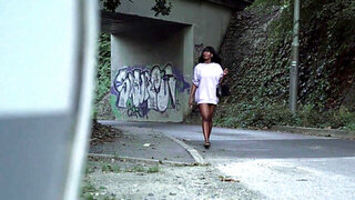 Creampie for a leggy girl with nice fucking boobies