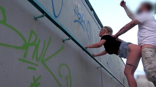 Cute busty babe likes to get her cunt rammed by strangers