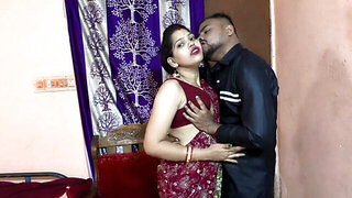 Horny man is groping and fucking the thick Indian slut