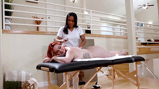 Taylor Gunner seduced by her sexy masseuse during the rubdown