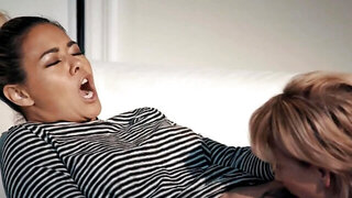 Asian lezzy and ex-girlfriend meet to satisfy pussies once again