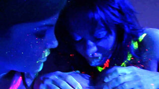 In this fluorescent party, we get to see devious lesbians engaged