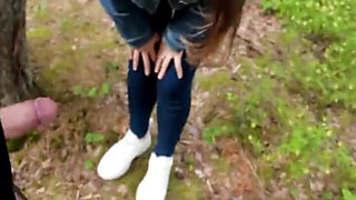 Going deep in the woods with his girlfriend and  banging her