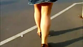 Naked pantyhose and high-heeled slippers