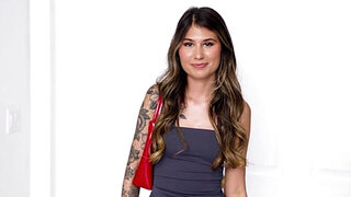 Skinny girl gets fucked on all fours to the limit, too