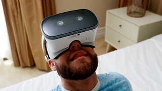 Nika Venom fools around with her husband while wearing VR