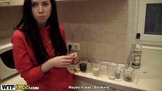 Lovely brunette girl gets boned by her boyfriend