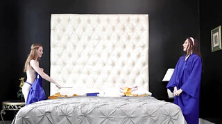 Two college whores get tested by their hung professors