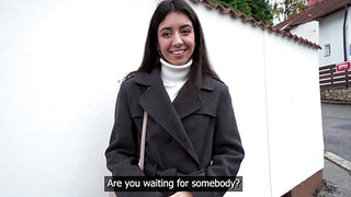 Ugly teen is lucky to get her first sex on a cold day