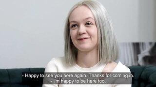 Cute blonde is going to suck and get fucked silly too