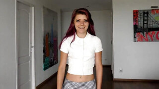 Thong-wearing cutie shows off outside and inside too