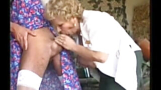 Granny in the barn
