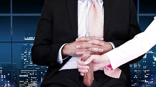 News Anchor is constantly distracted by two gorgeous pussies