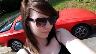 Amateur girlfriend is being followed around by her horny bloke