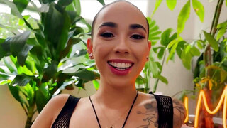 Big booty slut Gaby Ortega sucks and gets rocked