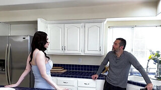 Stepdaughter gets fucked and the wife loves seeing it