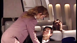 enjoying flight attendant