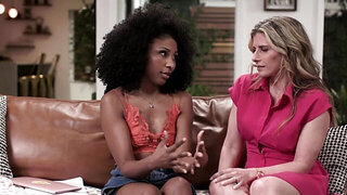 Cory Chase adds whipped cream to Olivia Jay's chocolate pie