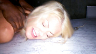 Tall blonde with blue eyes loses control in this one