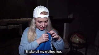 Pizza girl sucks a random dick and gets fucked too