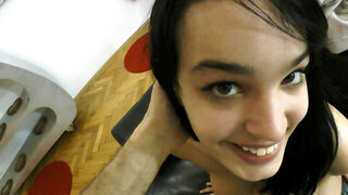 Sexy Latina with seductive natural forms gets fucked by rude man