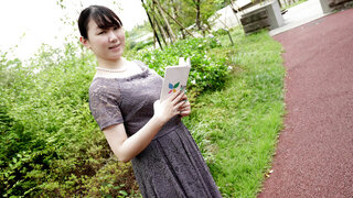 Asian chick is filmed POV-style while teasing and sucking cock