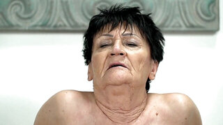 Saggy-ass granny is going to get ravaged for real