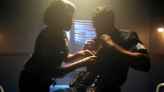 Interrogation room fuck with a stunning babe