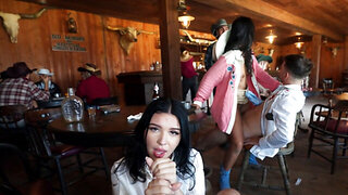 Roleplaying at a saloon turns into an incredible orgy