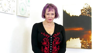 Gorgeous older ladies playing around with different toys