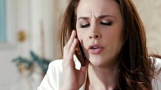 Eating out the pussy of the attractive lesbian assistant