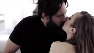 Making things sweaty by making her throat filled with cock