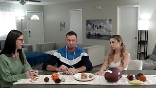 Needy stepdaughter ends up sucking and fucking her stepdad