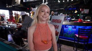 Naughty Blonde In The Club Looking For A Guy For Sex