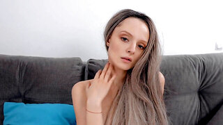 Skinny Babe Fingers Her Pussy And Brings Herself To Orgasm