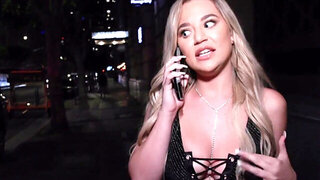 Blonde blows BBC and gets her cunt destroyed with it