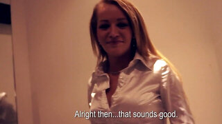 Sunshine in need of money gets penetrated by stranger