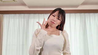 Hot Japanese babe is ready to flash her tits out in a sexy solo