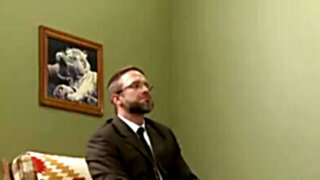 Conner Habib receives a blowjob from suited DILF Dirk Caber