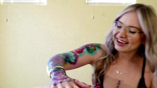 Femdom blonde whipping that sorry fucking ass