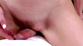 Cute blonde teen Macy Meadows takes on a huge penis