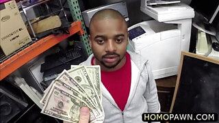 Fat black straight dudes swapping two hard cock in his hungry mouth