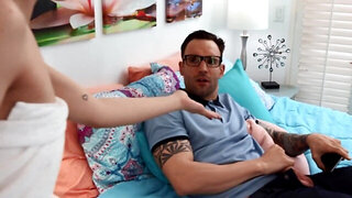 Aubree Valentine trades masturbation for real fucking act