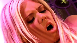 Hot young lesbians play with each other on the stairs