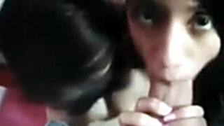 2 latina teenagers give deep throat