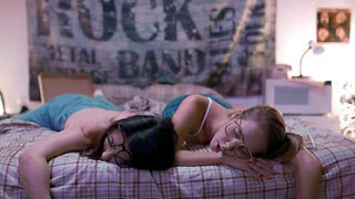 Teen lezzies fucked by a blonde MILF in a weird dream