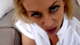 Stepson's mission is to impregnate the nice MILF with big tits