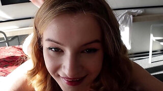 Diana Rider means business and sucks hard dick in POV